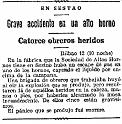 Grave accidente en AHV. 5-1918